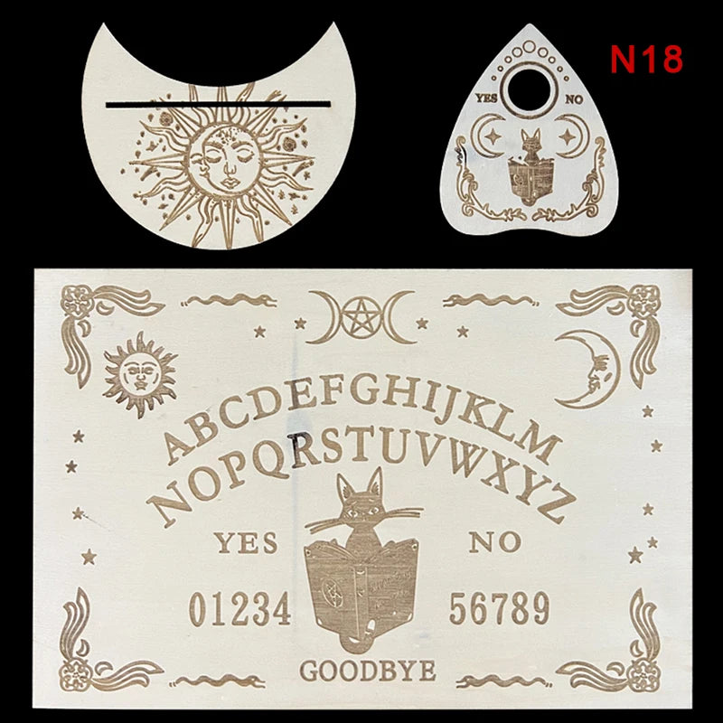 12-Inch Engraved Wooden Pendulum Divination Board