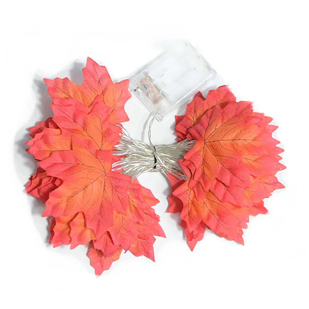 2/3/6M Halloween LED Lights String, Artificial Maple Leaf Lantern - product image 5