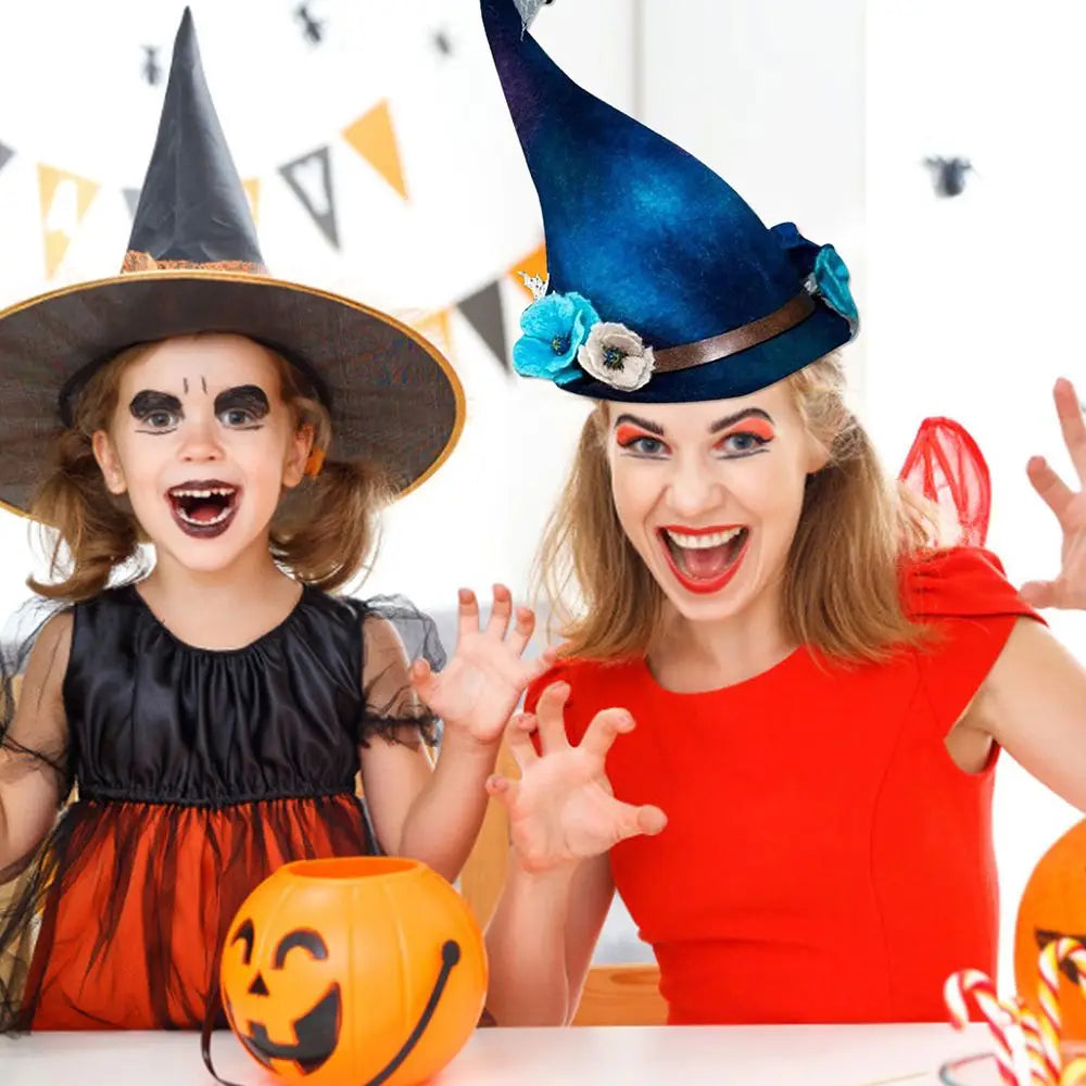 Masquerade Props Halloween Party Wide Brim Fashion Felt Witch Hats Magic - product image 2