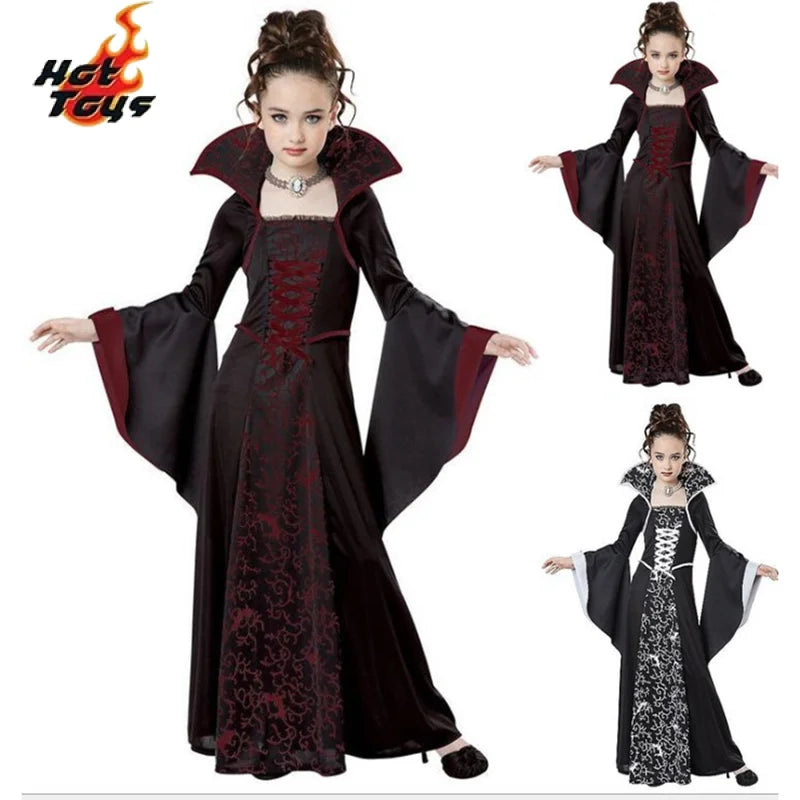 Halloween Costume for Kids Halloween Fantasy Vampire Costume Girls Witch Costume Kids for - white / 110