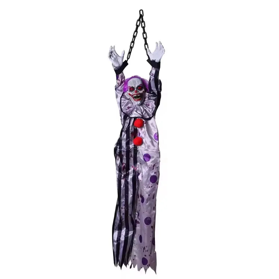 Ghost Decorations Electric Voice-activated Hanging Clown Haunted House Prop - alternate view 7