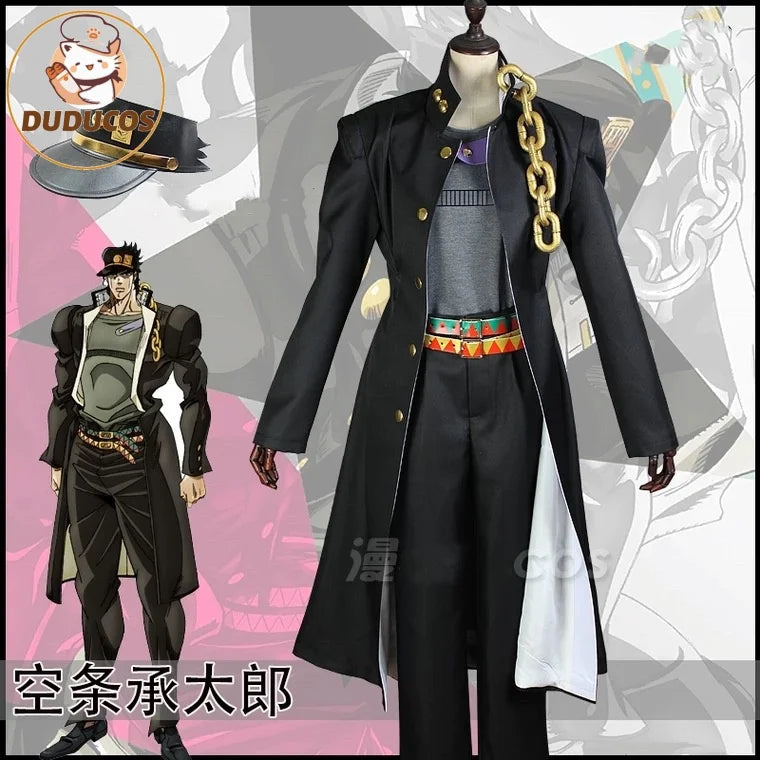 Animation Kujo Jotaro Costume Halloween Outfits Women Men Hat - Only coat and hat / One Size