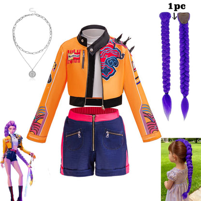 K-pop Hunters Cosplay Rumi Kpop Singer Hunt'trix Dress Up Girls Costumes Kids Party Carneval - product image 7