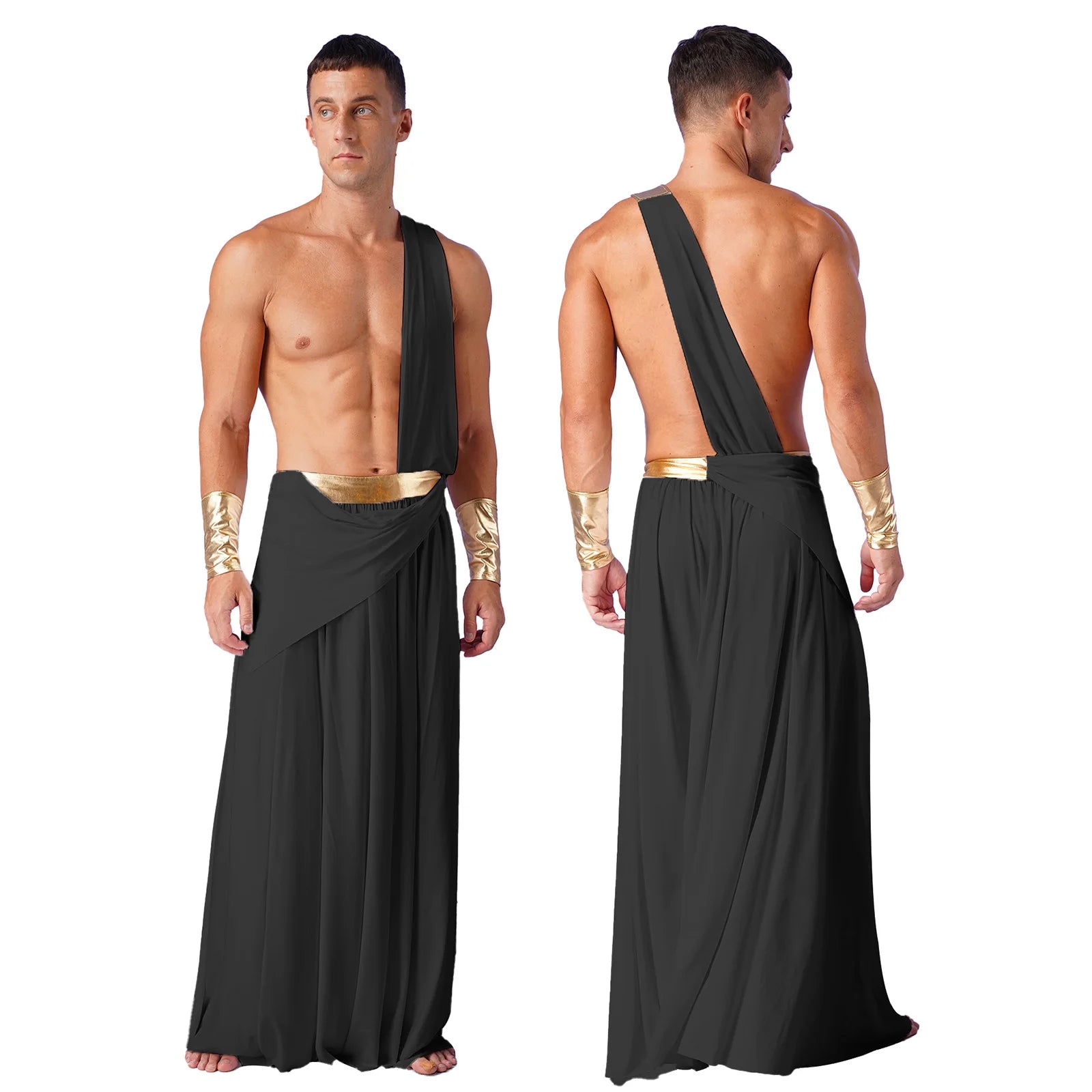 Mens Ancient Greece God Roman Prince Emperor Cosplay Costumes Halloween Greek Robe Warrior Gladiator Toga - product image 8