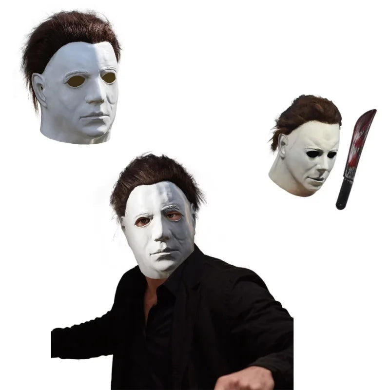 1978 Michael Myers Mask Halloween Costume Horror Bloody Killer Demon Latex Helmet Props