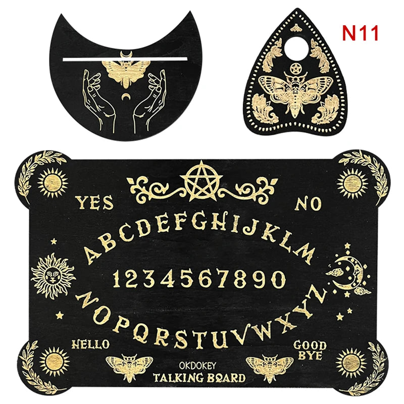 12-Inch Engraved Wooden Pendulum Divination Board