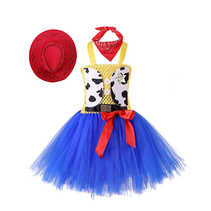Girls' Toy Story-Inspired Tutu Dresses – Jessie, Woody, Buzz & Forky