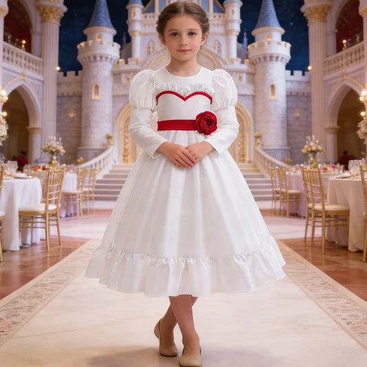 Kids' Horror Conjuring Doll Annabelle Rose Embroidery Baptismal Costume