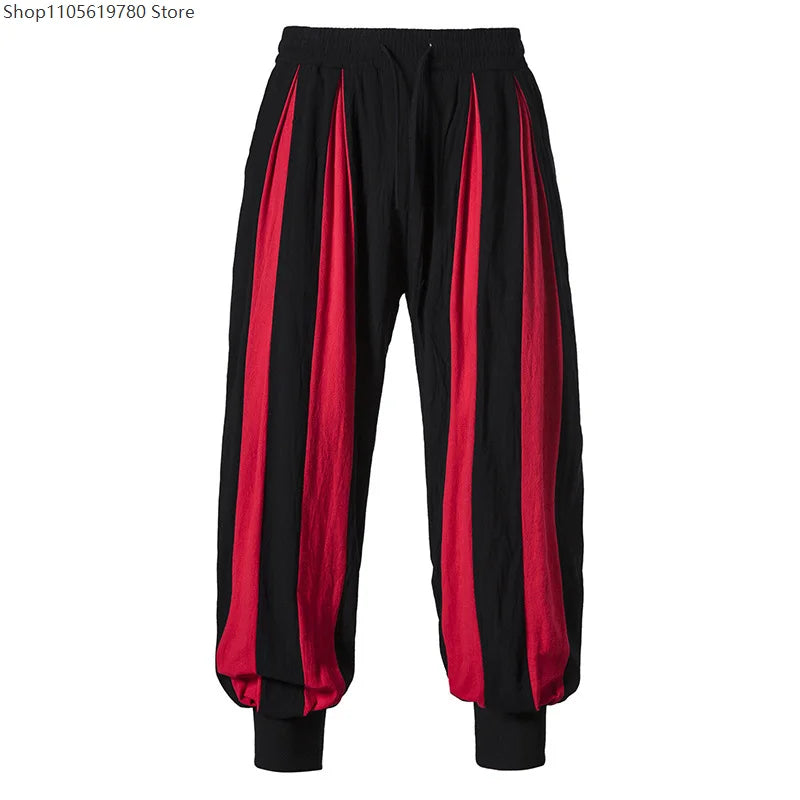 Halloween Costume Renaissance Medieval Men Pirate Circus Clown Costume Knight Trousers - C / XXL