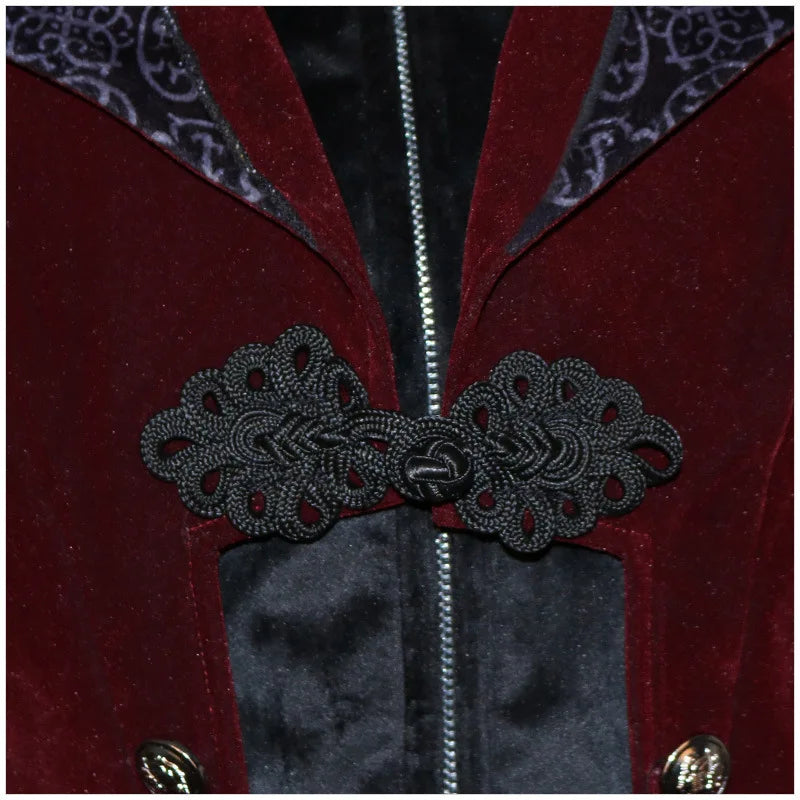 Men's Medieval Steampunk Gothic Jacket Tuxedo Retro Coat Punk Costume - alternate view 4