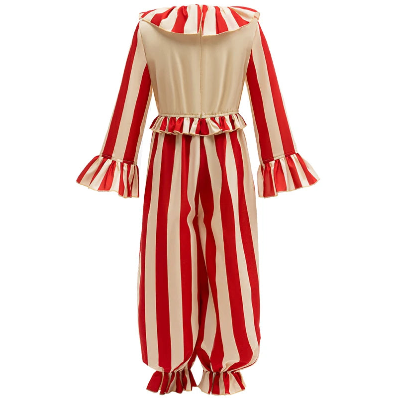 Boys Halloween Circus Clown Costume Striped Jumpsuit for Kids Birthday - product image 2