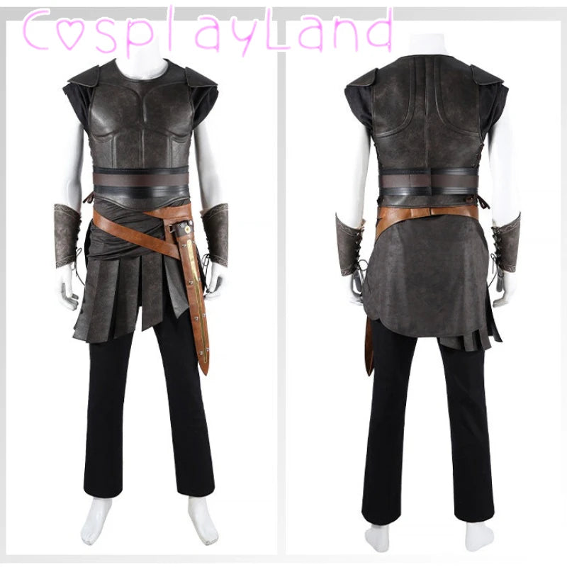 Odyssey Costume Cloak Belt Helmet Medieval Warrior Suit Outfit for Men Women Halloween - Helmet / M