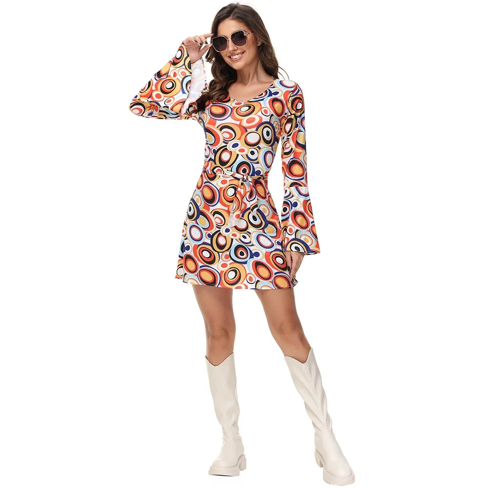 Men's Women Retro 70s 80s Hippie Costume Disco Rock Hip-Hop for Cosplay Couples Purim Halloween Party - product image 8