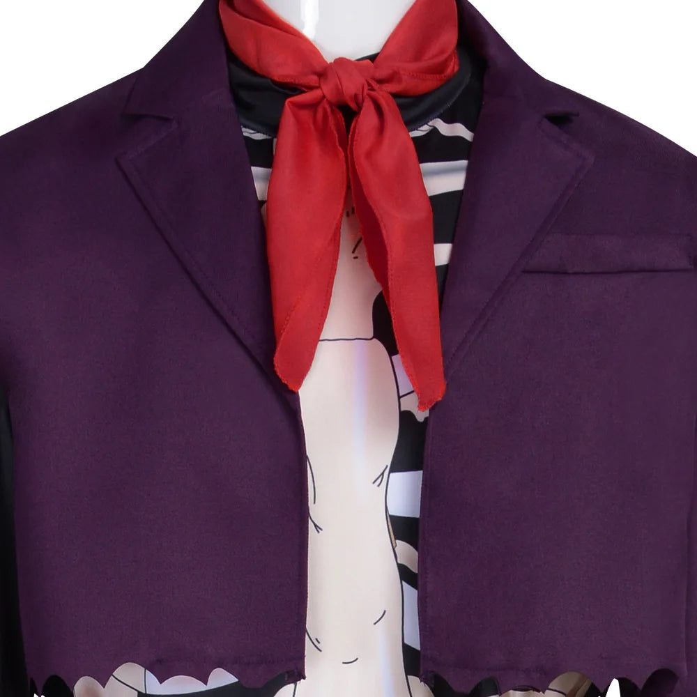 Hector Rivera Ghost Musician Purple Jacket Skull T shirt Suit Cosplay Suit SkeletonHalloween