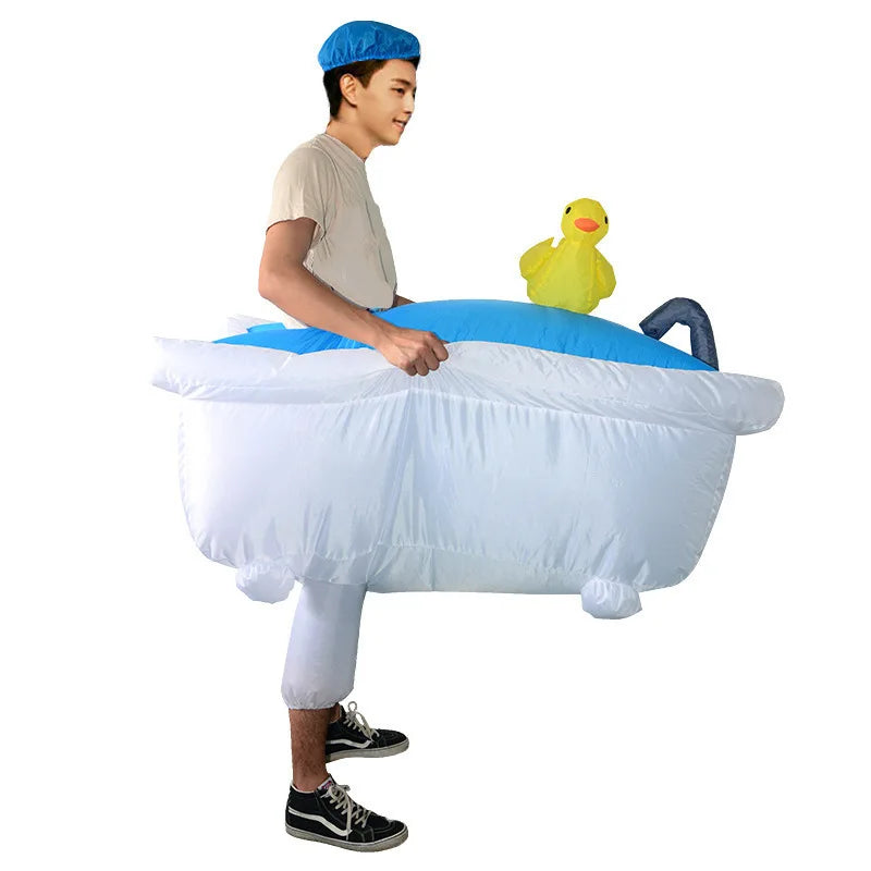 Big Bird Shark Elephant White Chicken Bathtub Toilet Cosplay Inflatable Suit Halloween Party Props Animal Costume