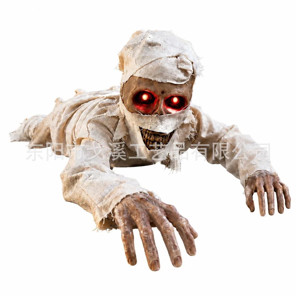 Scary Crawling Mummy Figurine With LED Red Eyes Halloween Indoor Home Decor - product image 7