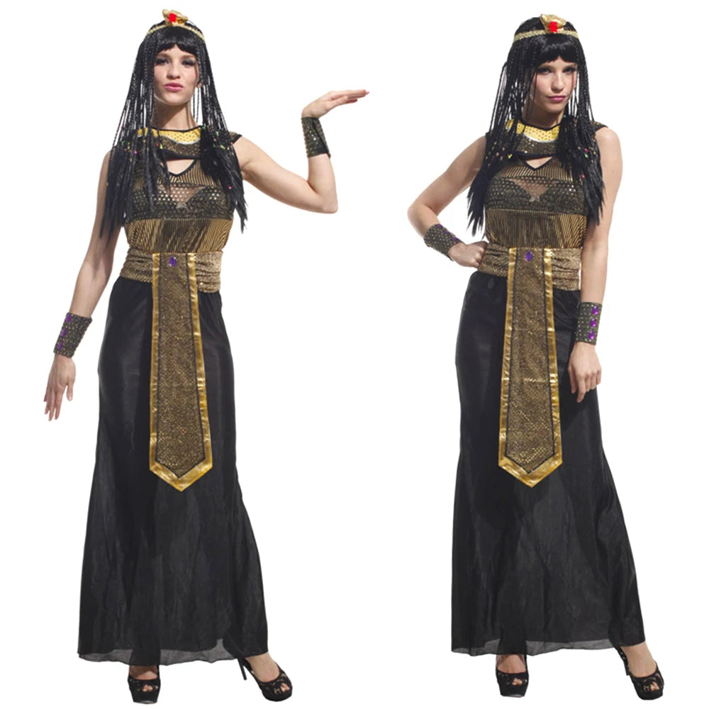 Couples Medieval Ancient Egypt Egyptian Pharaoh King Cleopatra Queen Costume - alternate view 4