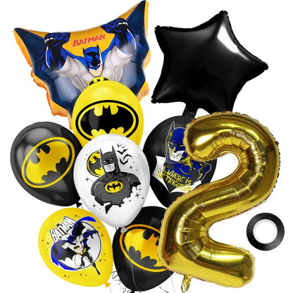 Hot New Anime Batman Balloons Set Birthday Party Decoration 1-9 Number Star Foil Balloon Kit Toys Party - product image 5