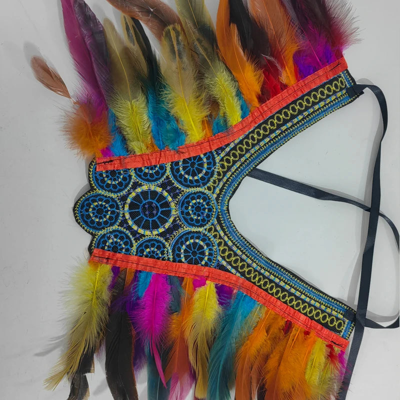 Halloween party costume, collar, scarf, Gothic feather collar and shoulders, witch role-playing available for - product image 3