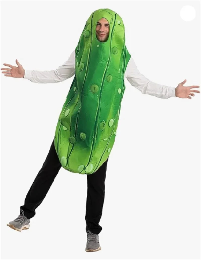 Adult Pickle Halloween Costume – Funny Green Food Costume