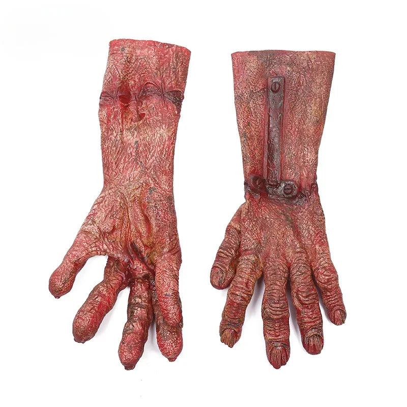 Halloween Makeup Party Props Pranks Terrifying Zombie Blood Gloves Cosplay and Glue Gloves - product image 5