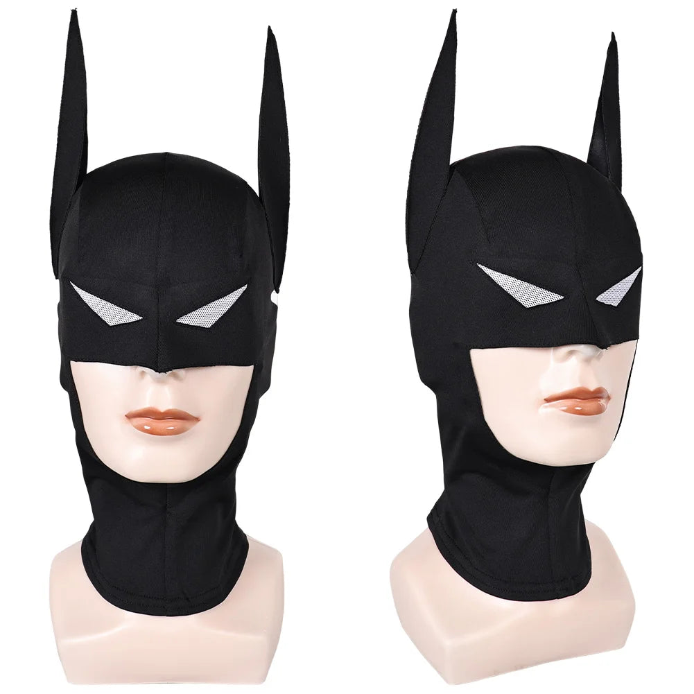 Bat Men Costume Bruce Superhero Disguise for Adult Man Jumpsuit Cloak Bat Mask Bodysuit - Mask only / L