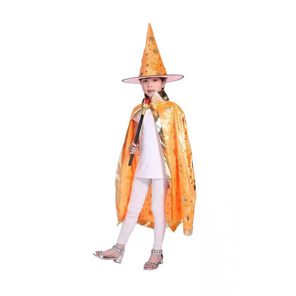 Kids' Witch 2pcs Cloak Little Magician Five Star Costume - alternate view 3