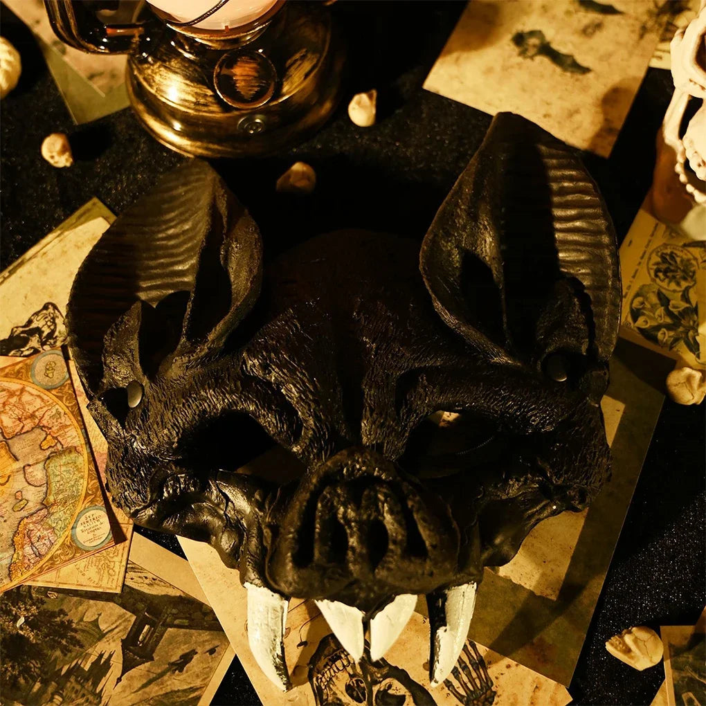 Vampire Scary Halloween Masks Creepy Carnival Props Evil Cosplay Masks Halloween Bat Mask Bat Face Cover - product image 4