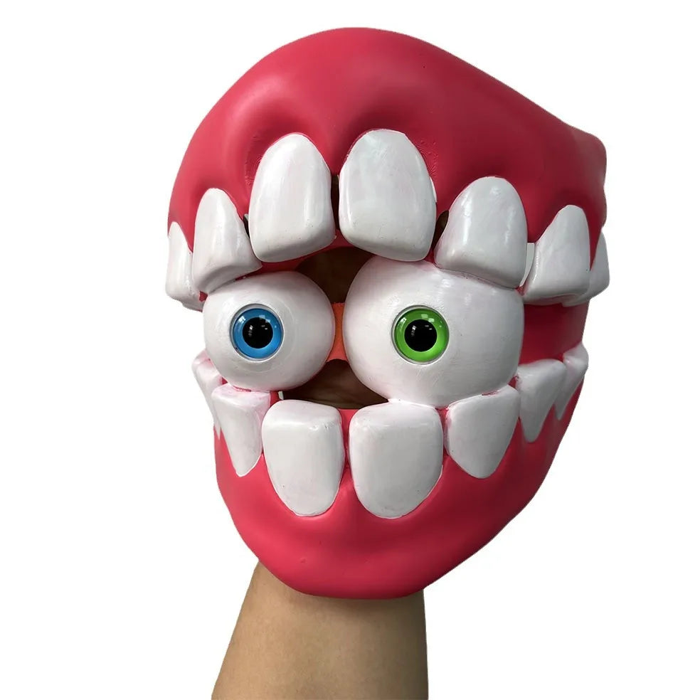 Denture Mask, Latex Denture Costume Mask for Halloween Parties and Cosplay Funny Party