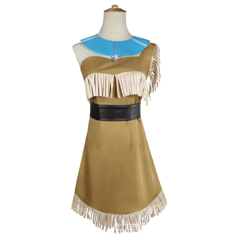 Women's Anime Pocahontas Uniform Masquerade Game Costume - alternate view 6