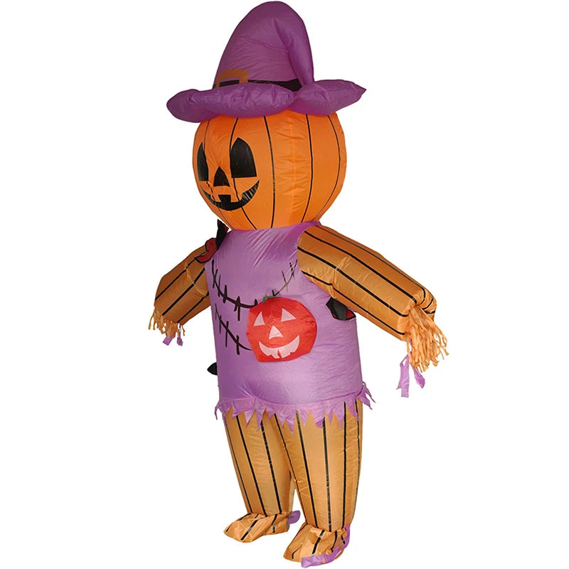 Pumpkin Scarecrow Inflatable Dress Is Funny Courtyard Style Decoration Props Cartoon