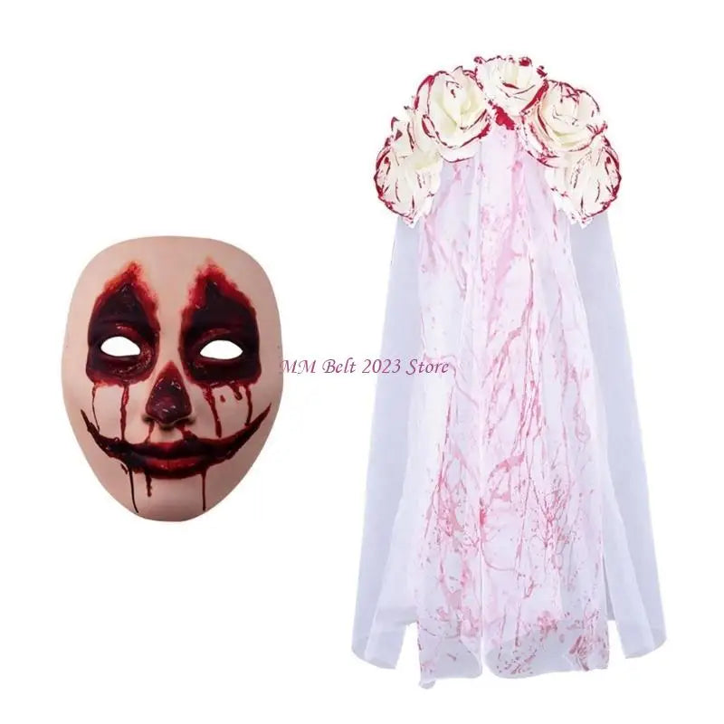 49ME Gothic Bride Veil For Women Halloween Costume Accessory Veil Facemask - product image 5
