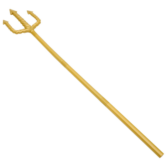 Trident Costume Fork Costume Demon Prop Mask Halloween Costumes Kids Supplies Ghetto Plush - Golden / 123X21CM