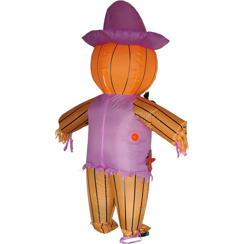 Pumpkin Scarecrow Inflatable Dress Is Funny Courtyard Style Decoration Props Cartoon
