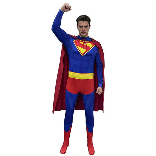 Superman Costume Adult Superhero Costume Men Halloween Costume Adult Performance Disguise - Superman / XS