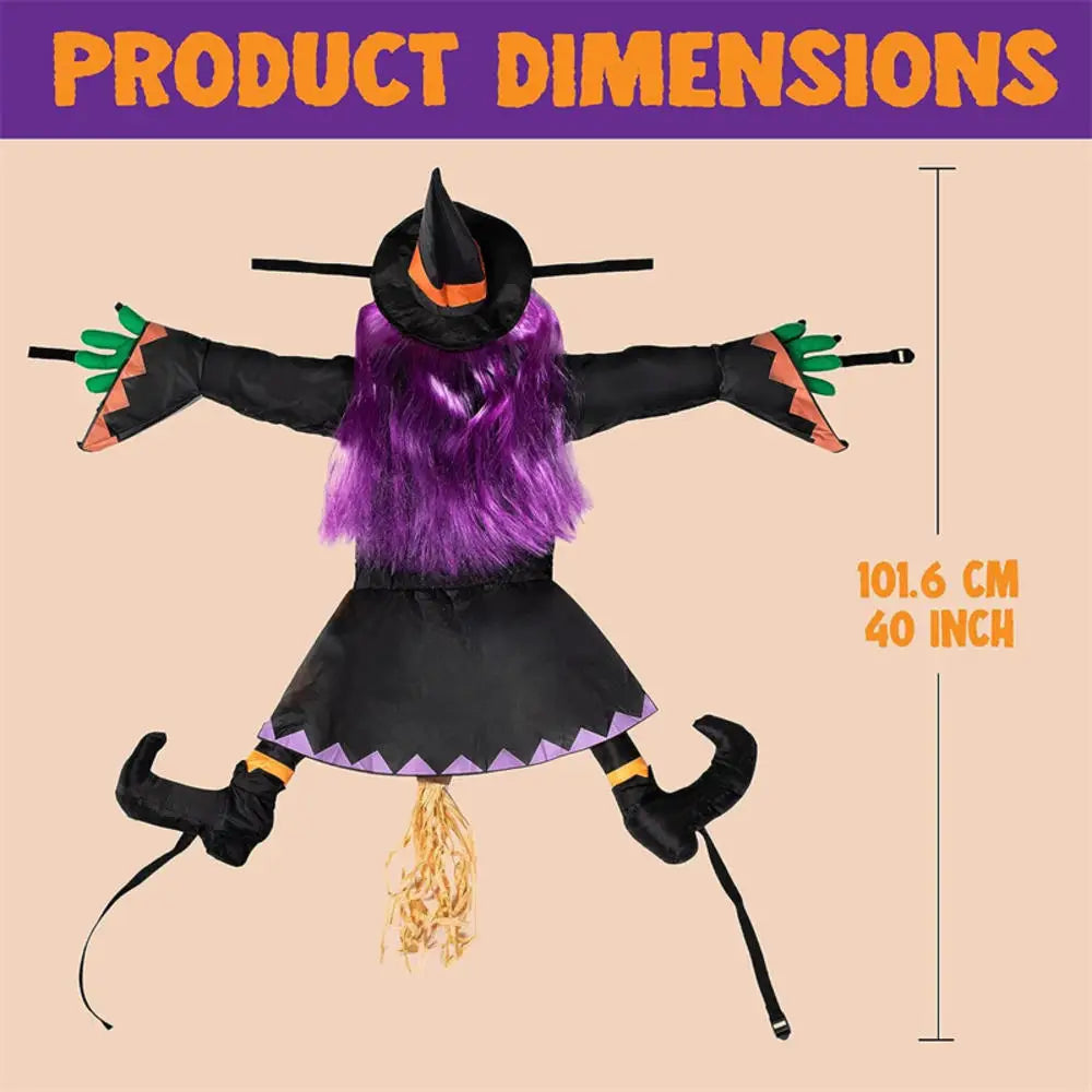Crashing Witch Outdoor Halloween Decoration