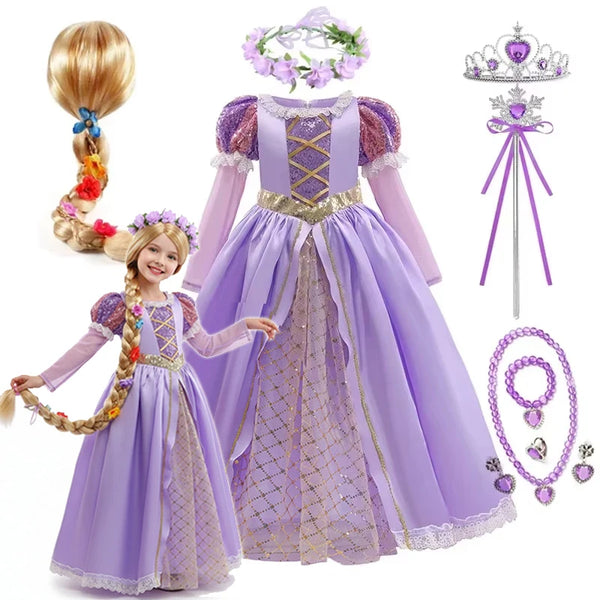 Princess Halloween Costume for Kids – Purple Sequin