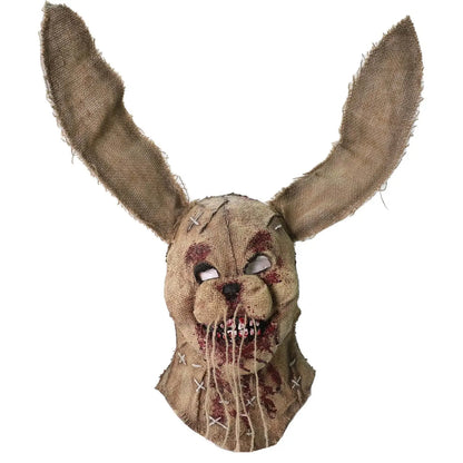 Scary Bunny Mask Bloody Rabbit Mask Halloween Horror Burlap Sack Head Mask Creepy Killer Cosplay Costume Props for Adults