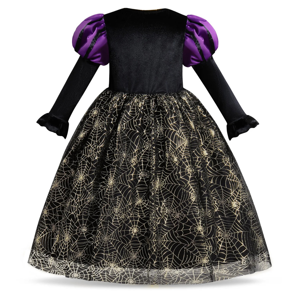 Black Witch Costume for Girls | Long-Sleeve Halloween Dress