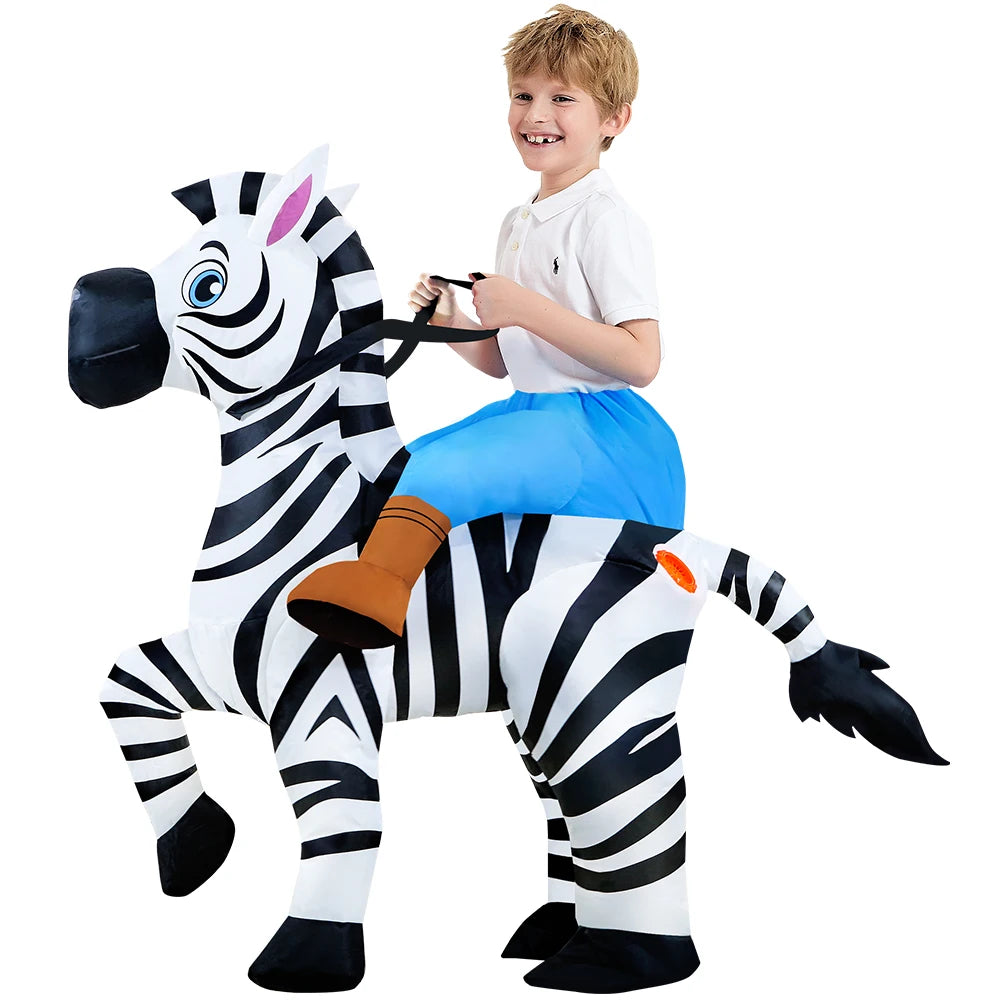 Child Kids Mascot Dinosaur Inflatable Costumes Unicorn Rooster Anime Dress Suits