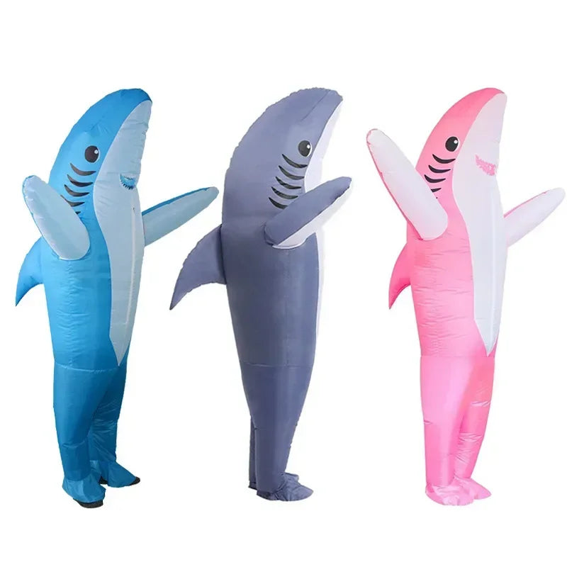 Shark Inflatable Costume Cute Funny Unique Standing Shark Inflatable Suit For Halloween Christmas Cosplay - product image 3