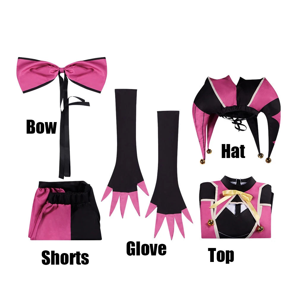 Game the Freak Circus Columbina Costume Adult Clown Purple Uniform Halloween - View 7