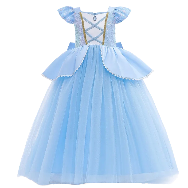 Kids' Princess Long-Haired Tower Princess Snow Kingdom Princess Ice Queen Princess Birthday Costume - alternate view 7