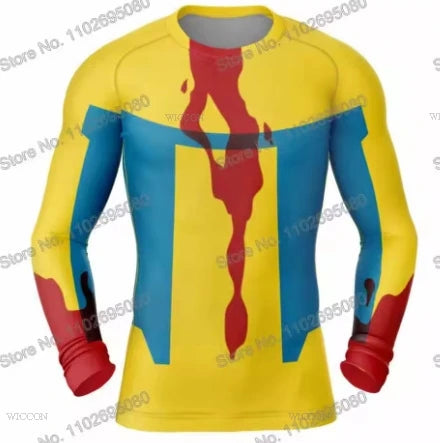 Halloween Plus Size Invincible Viltrumite Superhero Costume Full Costumes and Sets Short - A08 / M