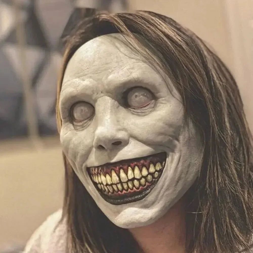 White-Eyed Exorcist Demon Latex Halloween Mask - product image 7