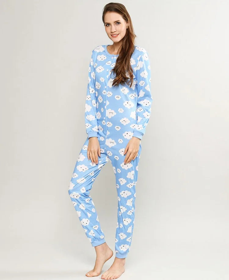 Print Adult Cute Cartoons Onesies Costume For Women Warm Soft Animal Onepieces Pajamas Home Wear Girl Clothes - product image 15