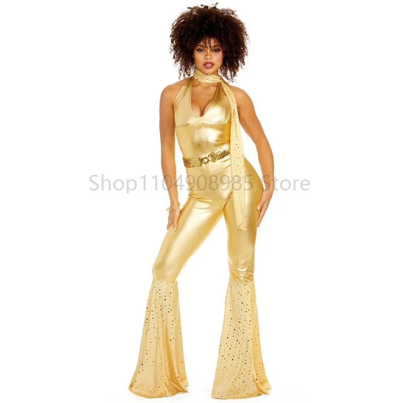 70's Disco Couple Costume Fashion Halloween Cosplay Costumes Vintage 80's Hippies Costume Women Music - product image 3