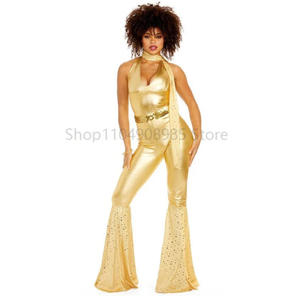 70's Disco Couple Costume Fashion Halloween Cosplay Costumes Vintage 80's Hippies Costume Women Music - product image 3