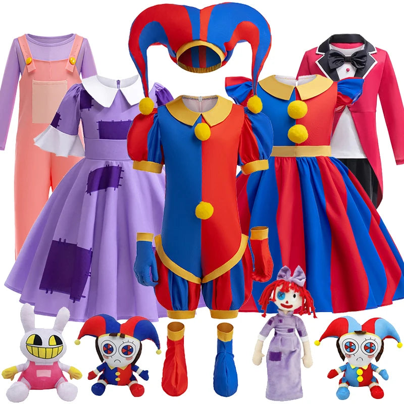 virtual circus Clown Jumpsuit Costume - b1