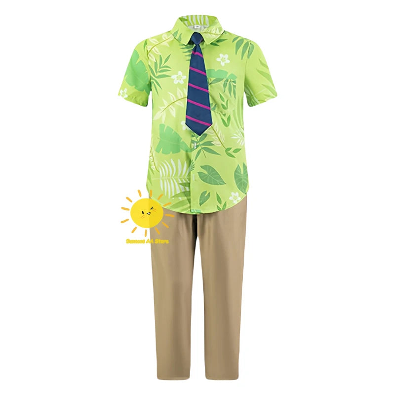 Clever Fox Character Cosplay Costumes Animated Animal City Cosplay Summer Shirt Tie Nick